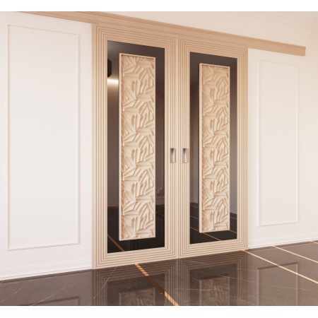 Подвійні розсувні Salvador міжкімнатні двері з масиву ясена  - Фото 1